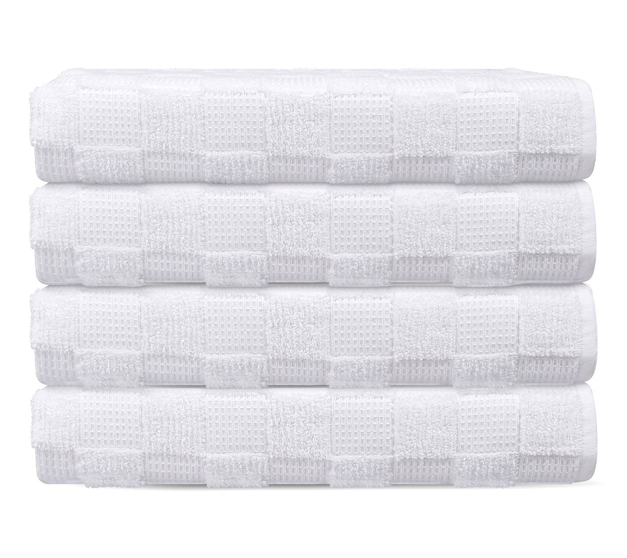 Depera Home Waffle Terry 4 pcs Turkish Wash Towels Set