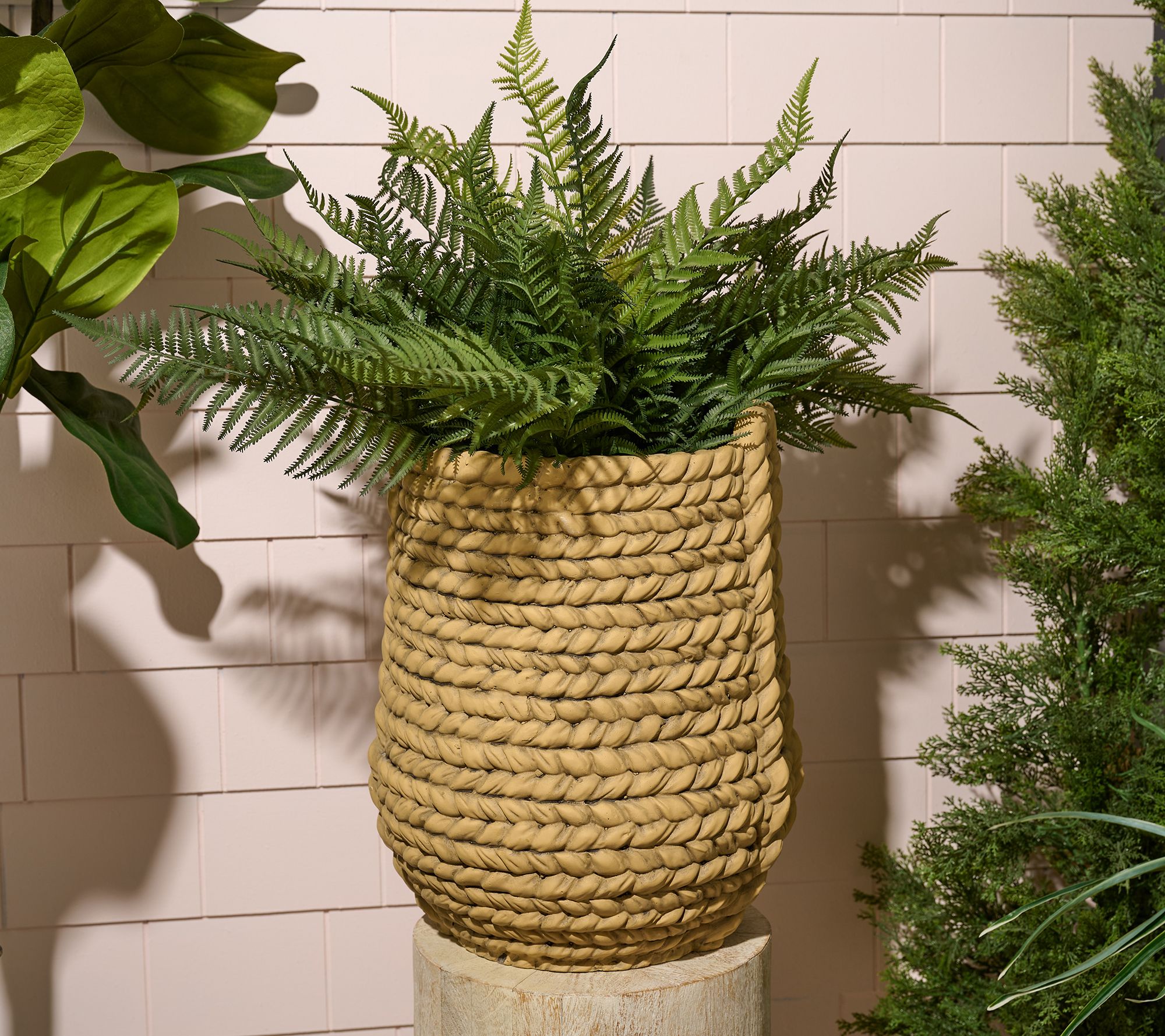 17" Decorative Indoor/Outdoor Basket-Style Planter by Kim Gravel
