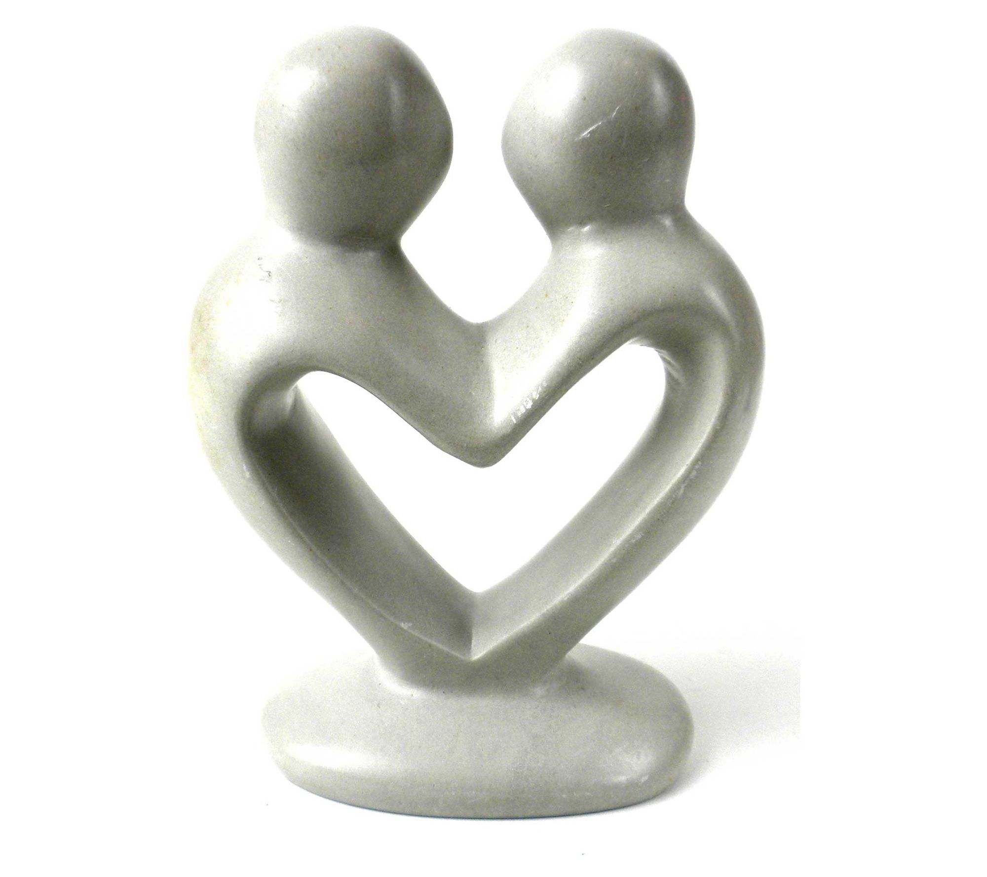 Global Crafts Soapstone Lovers Heart- 4 Inch