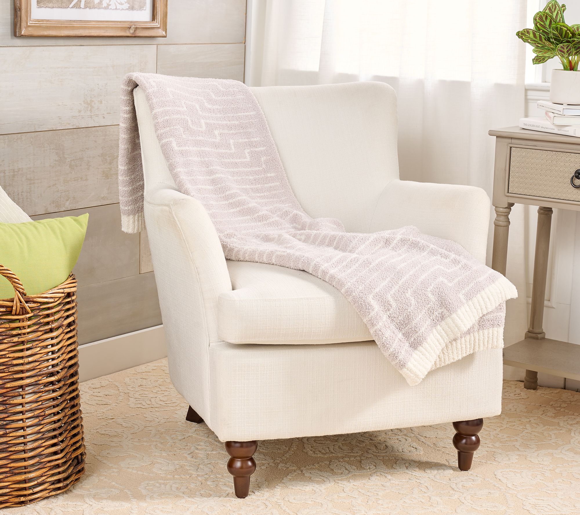 Barefoot Dreams CozyChic Diamond Stripe 45x60 Blanket