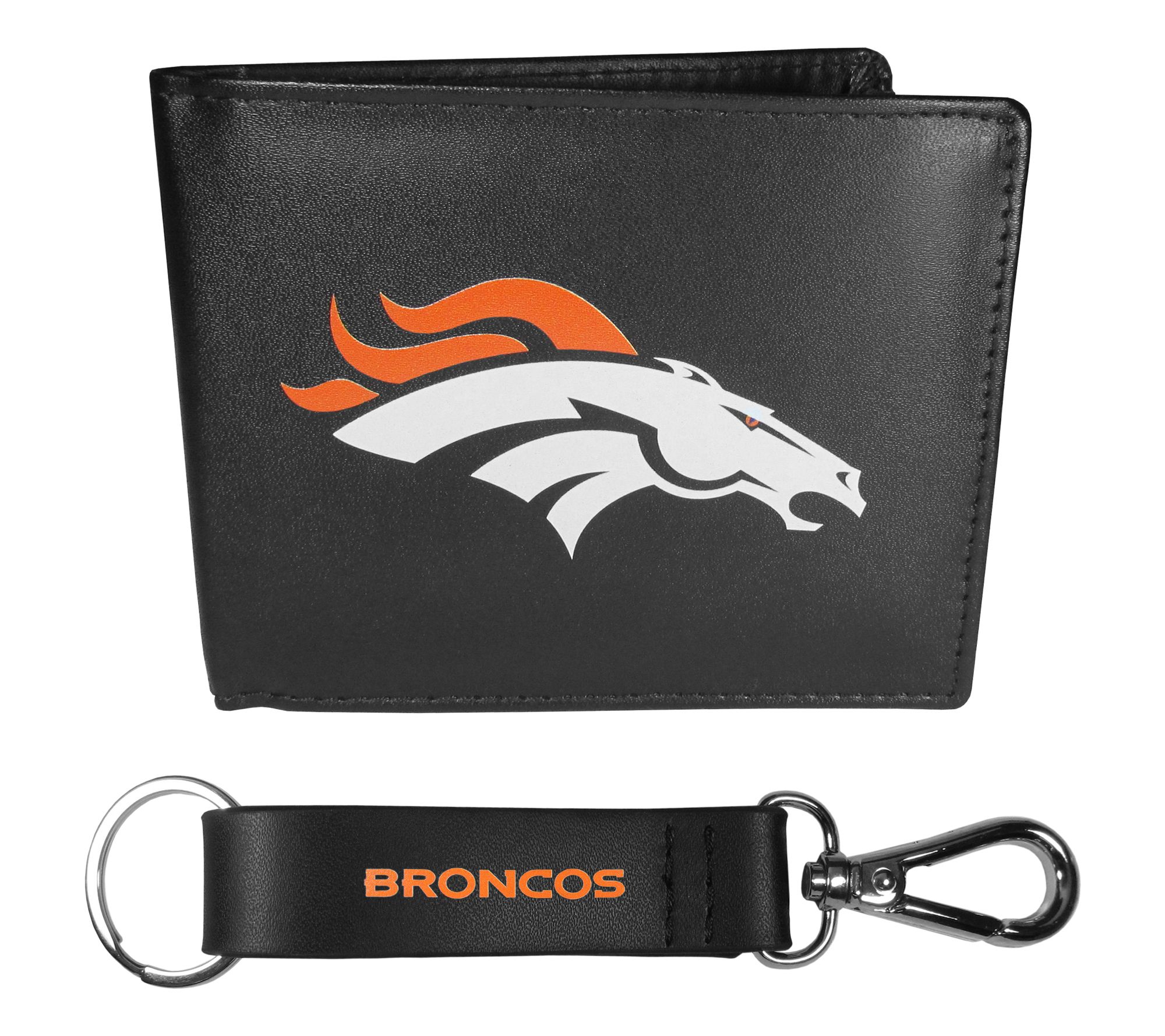 Siskiyou Sports NFL Leather Bi-Fold Wallet & Strap Key Chain