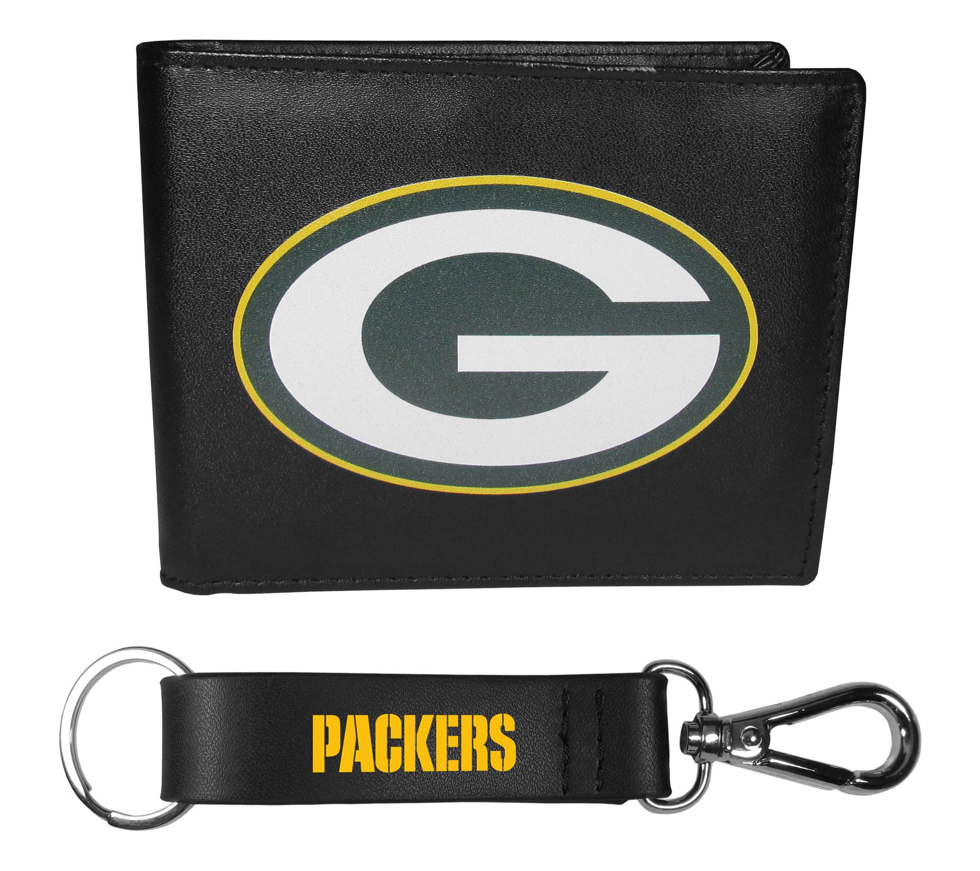 Siskiyou Sports NFL Leather Bi-Fold Wallet & Strap Key Chain