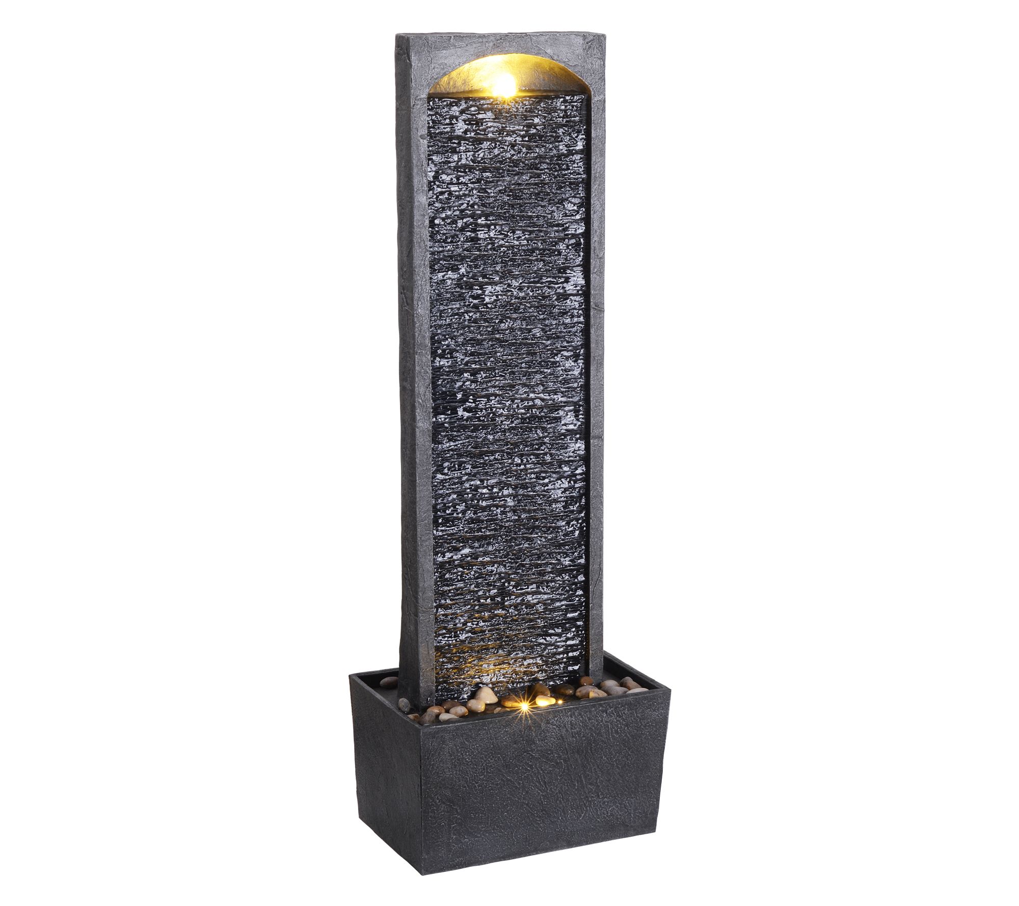 Teamson Home 38.5" Contemporary Outdoor LED Waterfall Fountain