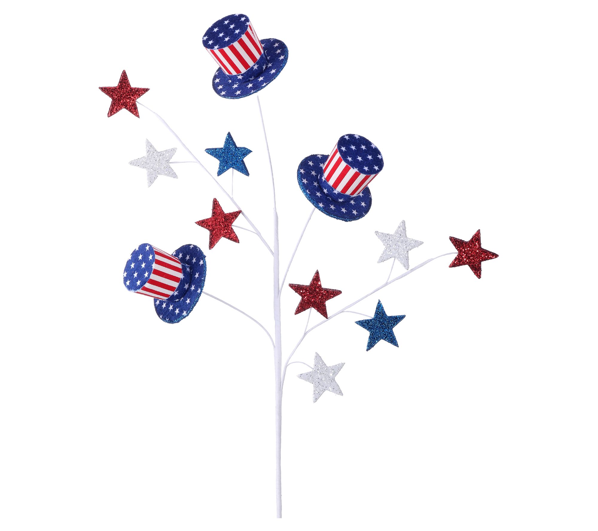 28" Americana Hat With Stars Spray by Valerie