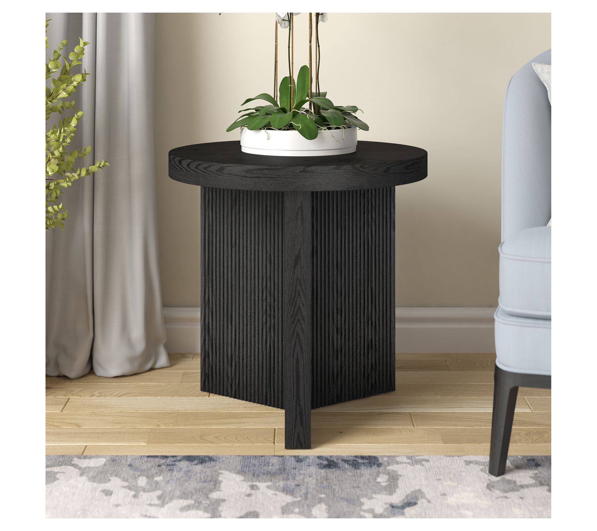 Hudson&Canal Holm 22" Wide Round Side Table