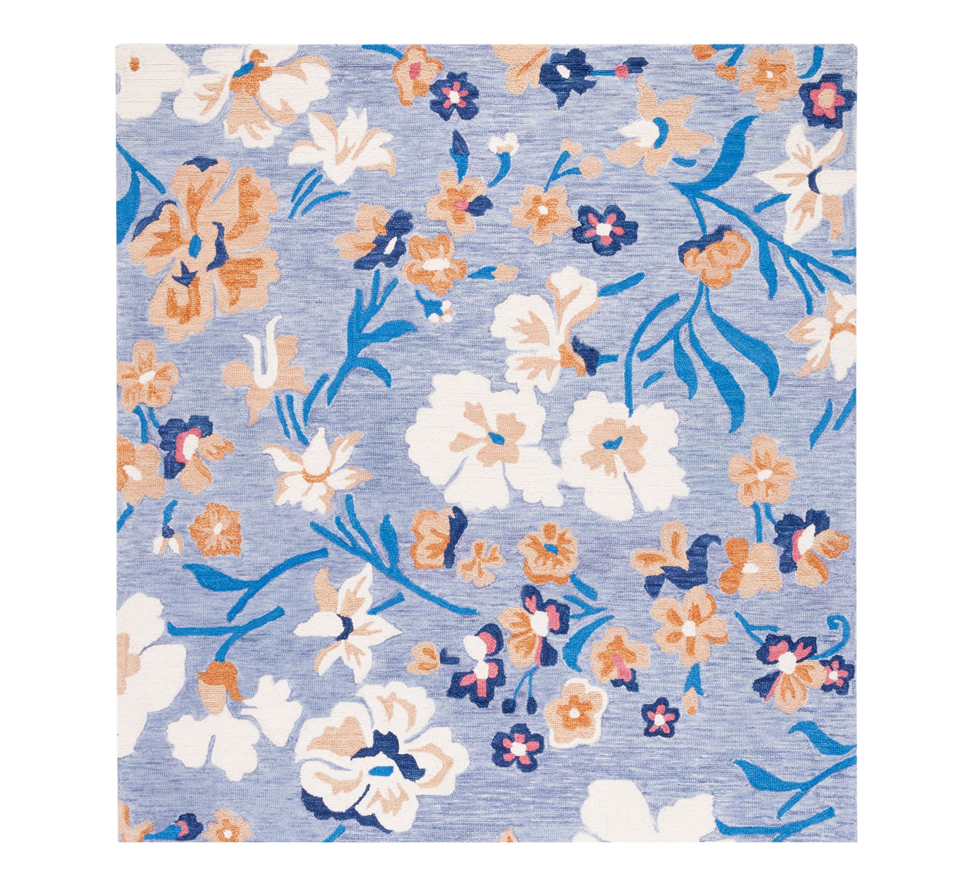 Safavieh Blue Garden Hand Tufted Wool 8' x 10'Rug