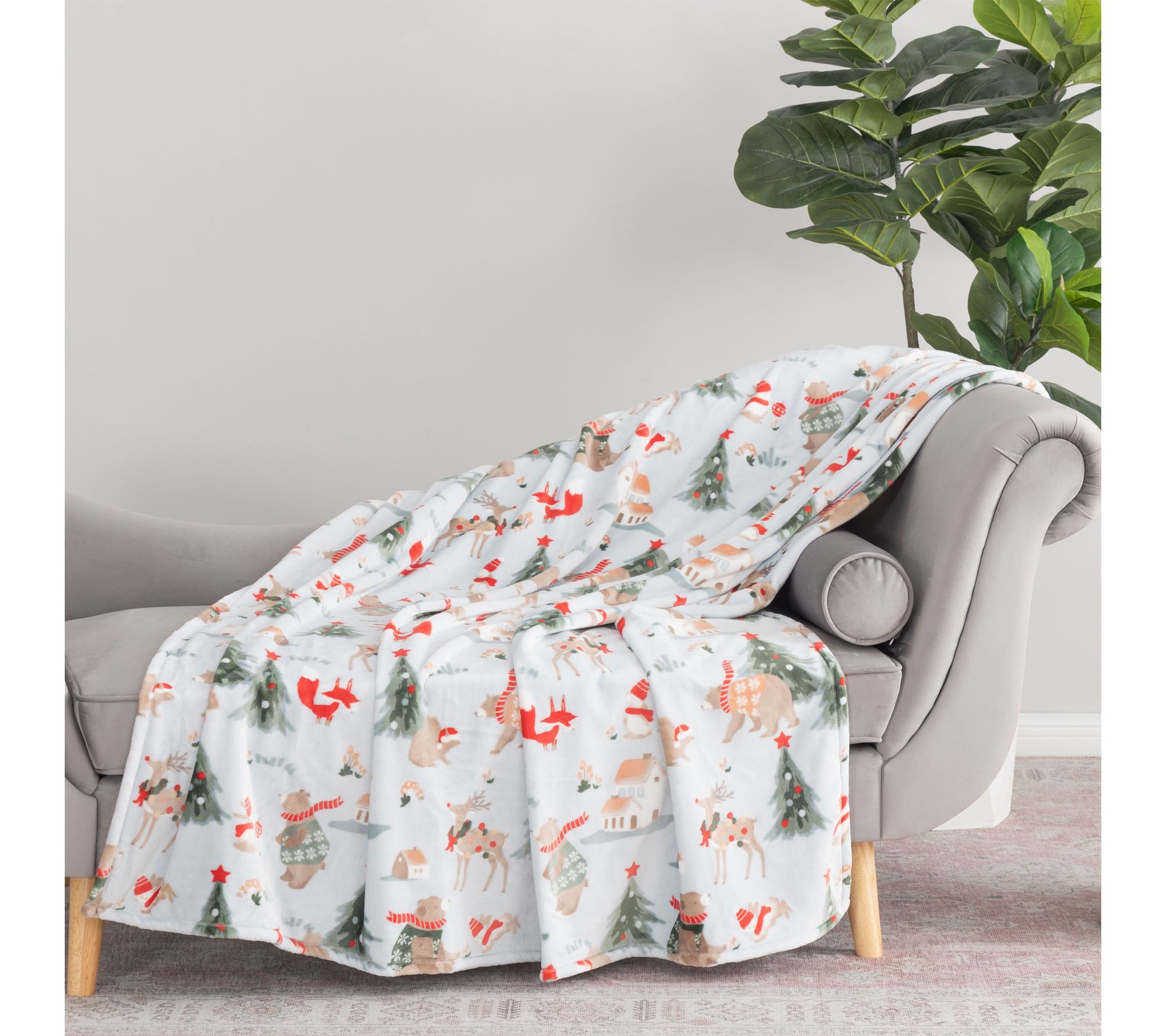 Berkshire Oversized Holiday Throw with Plush Gift Bag