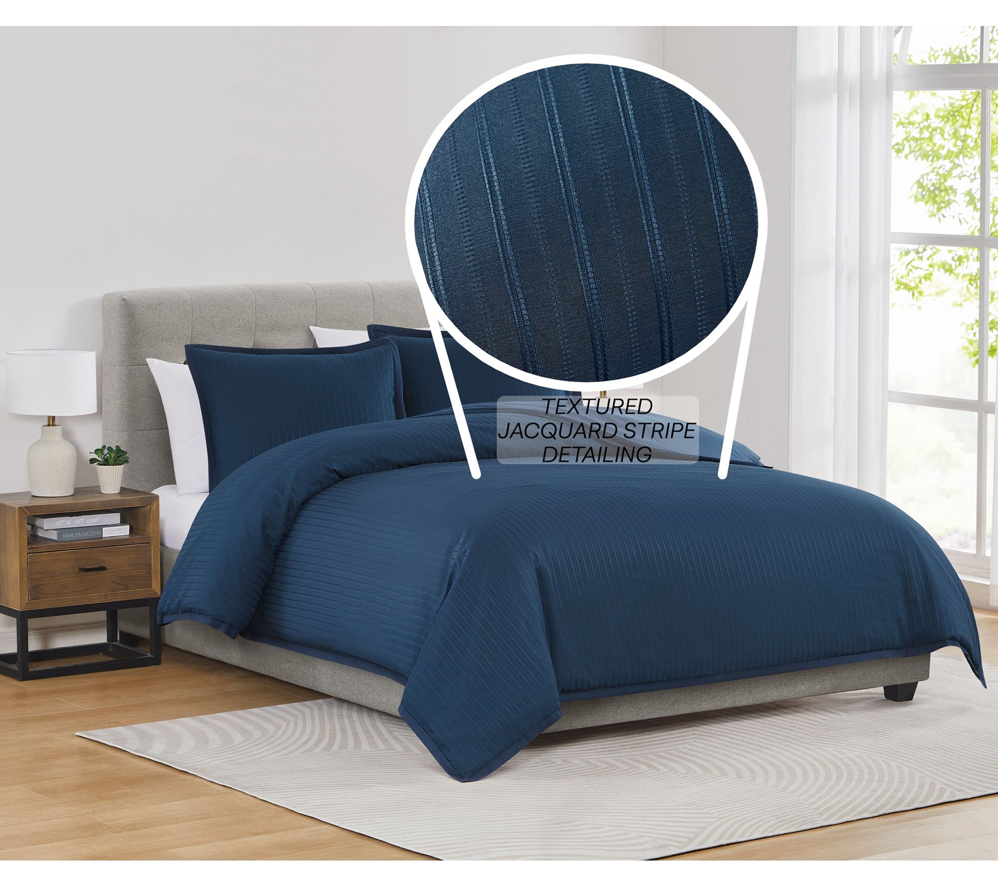 Royal Velvet Olivia Stripe King Duvet Set