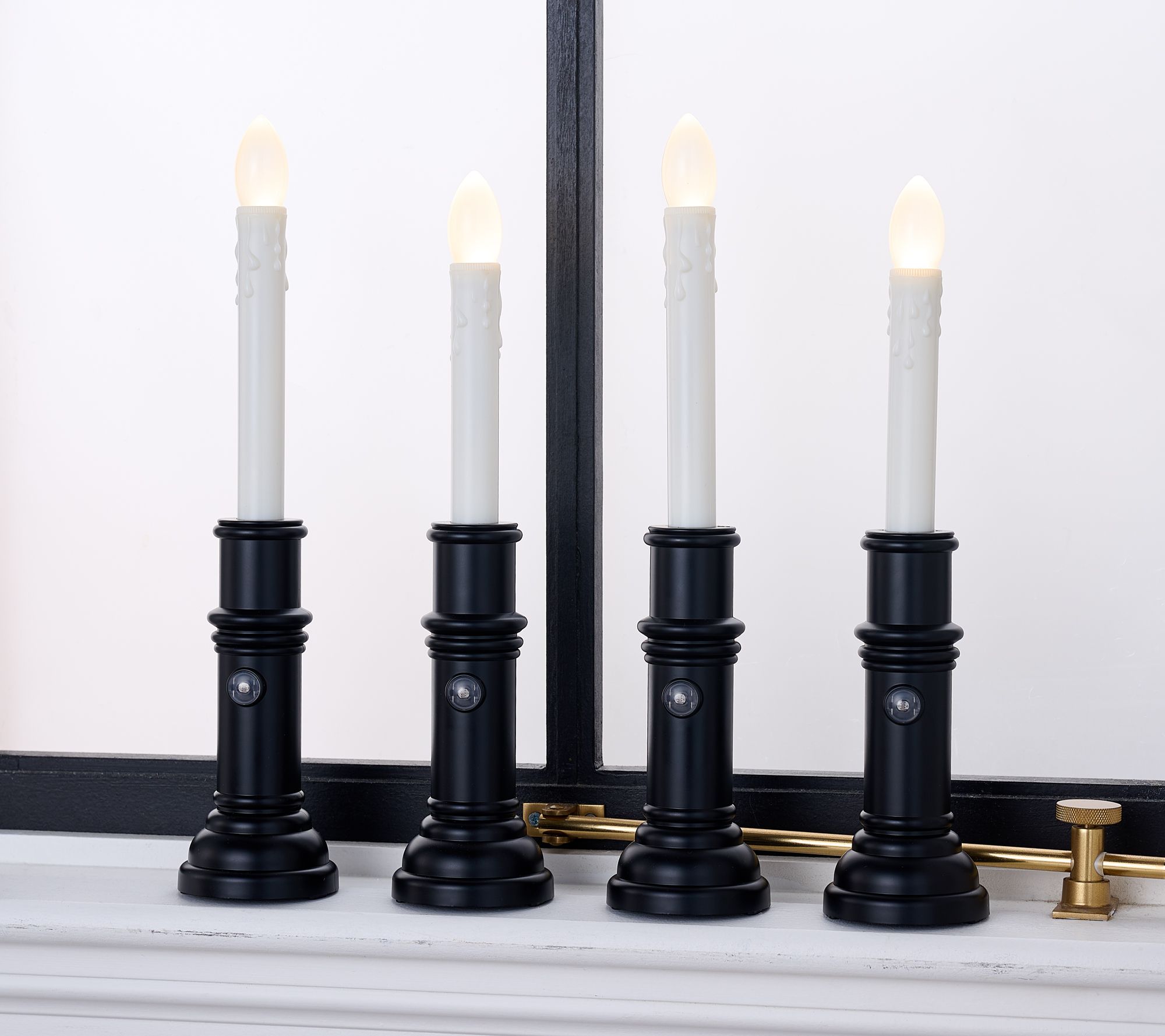 "As Is" Bethlehem Light S/4 Color Prism Window Candles with Remote