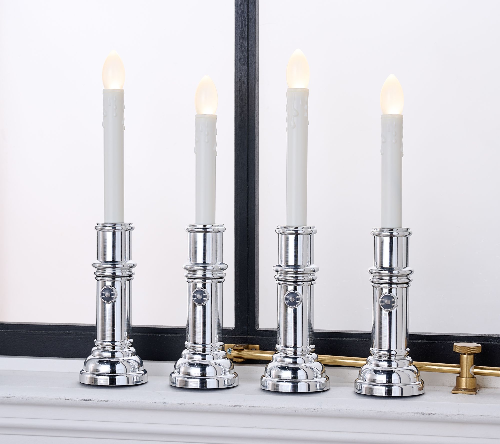 "As Is" Bethlehem Light S/4 Color Prism Window Candles with Remote