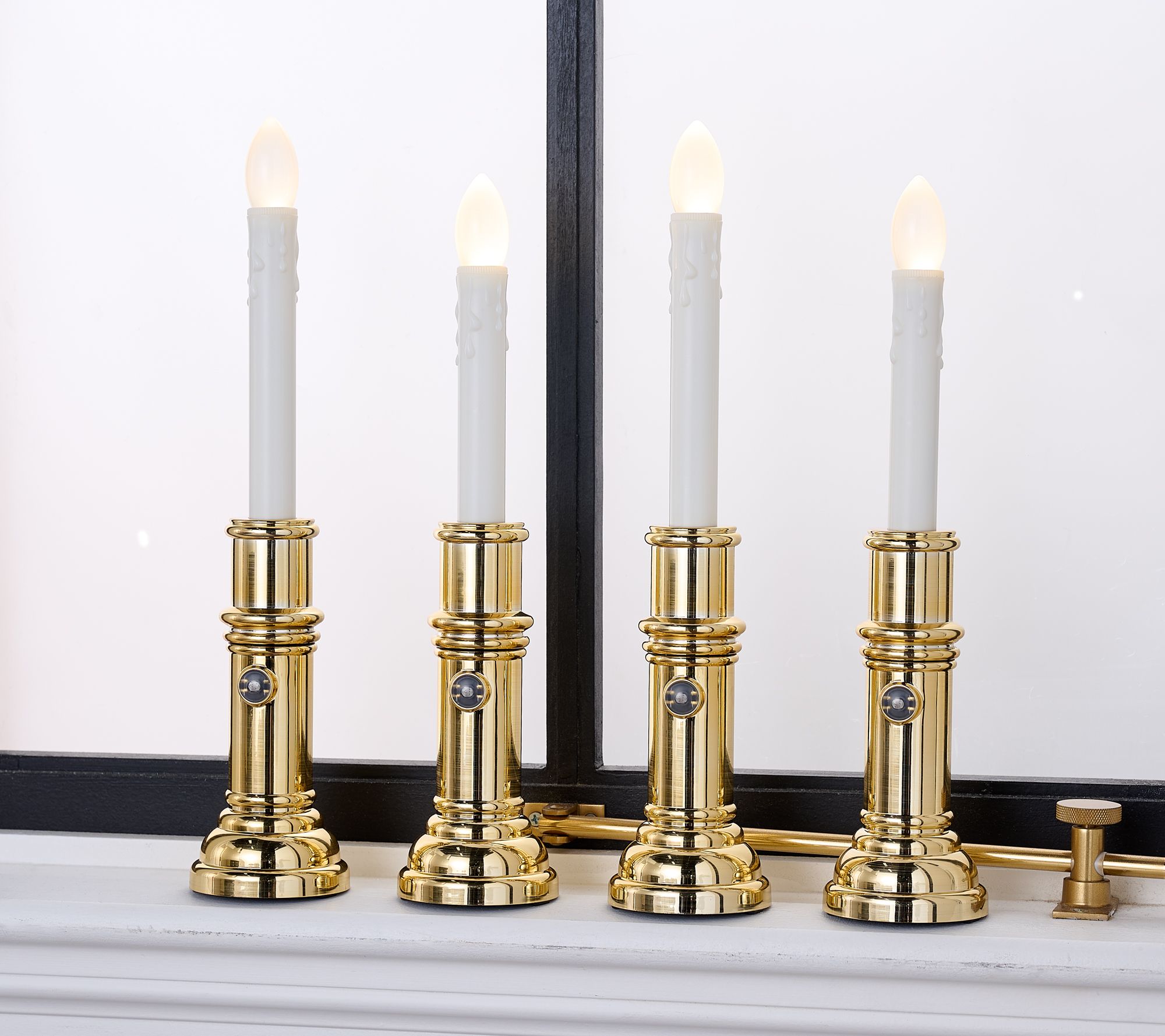 "As Is" Bethlehem Light S/4 Color Prism Window Candles with Remote