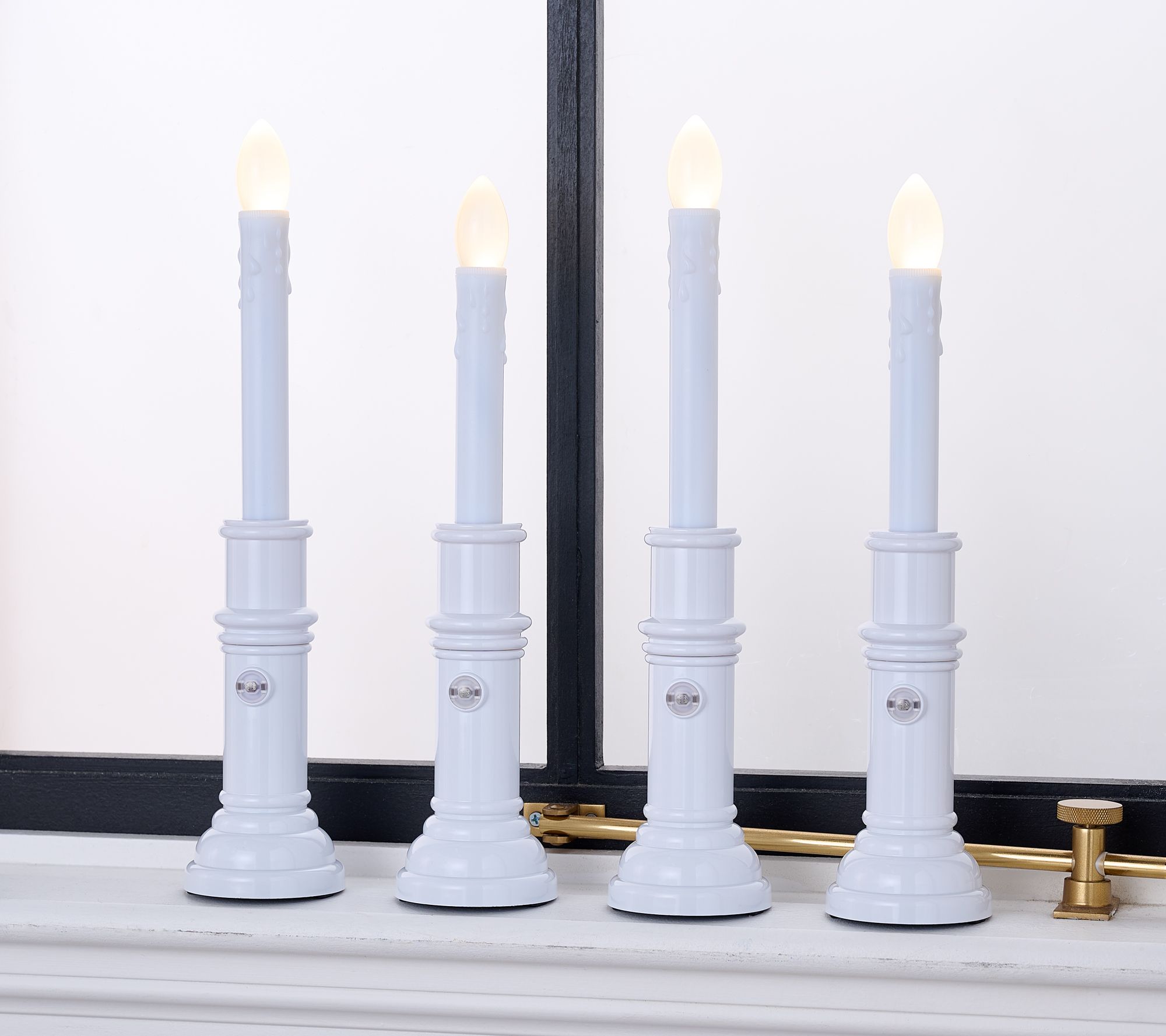"As Is" Bethlehem Light S/4 Color Prism Window Candles with Remote