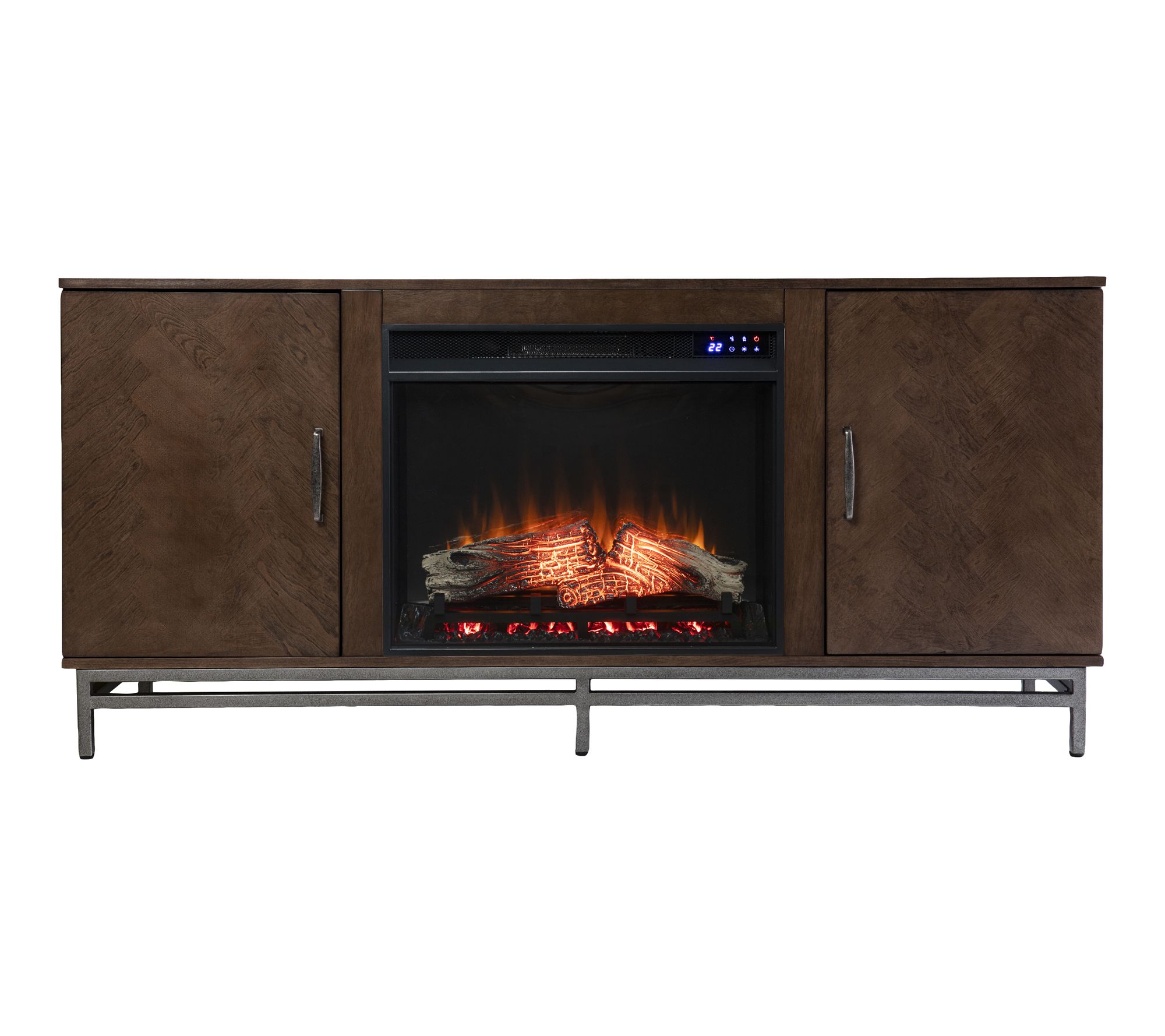 SEI Dibbonly Touch Screen Electric Fireplace with Storage
