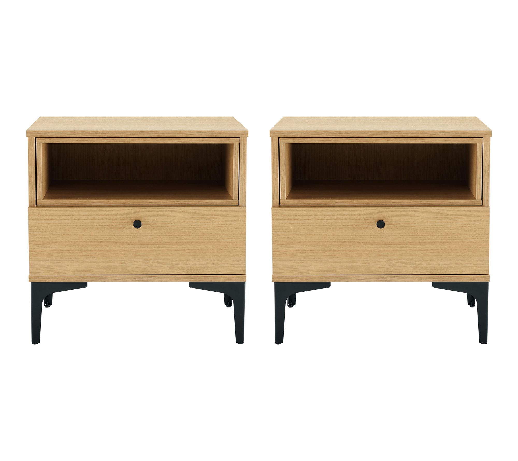 Manhattan Comfort Amara 20" Nightstand (1-Drawer) - Set of 2