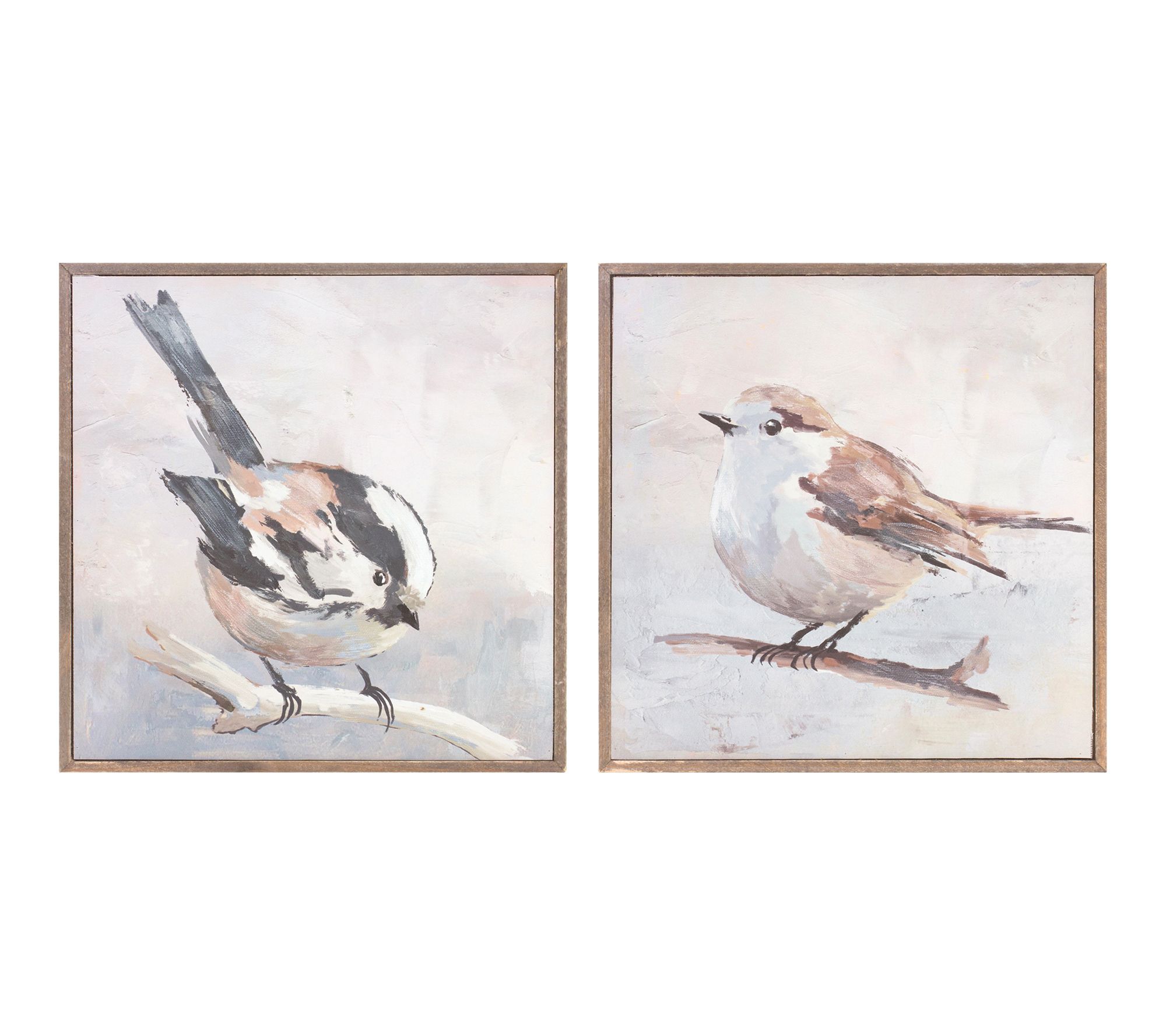 Melrose International Framed Bird Canvas Block(Set of 2)