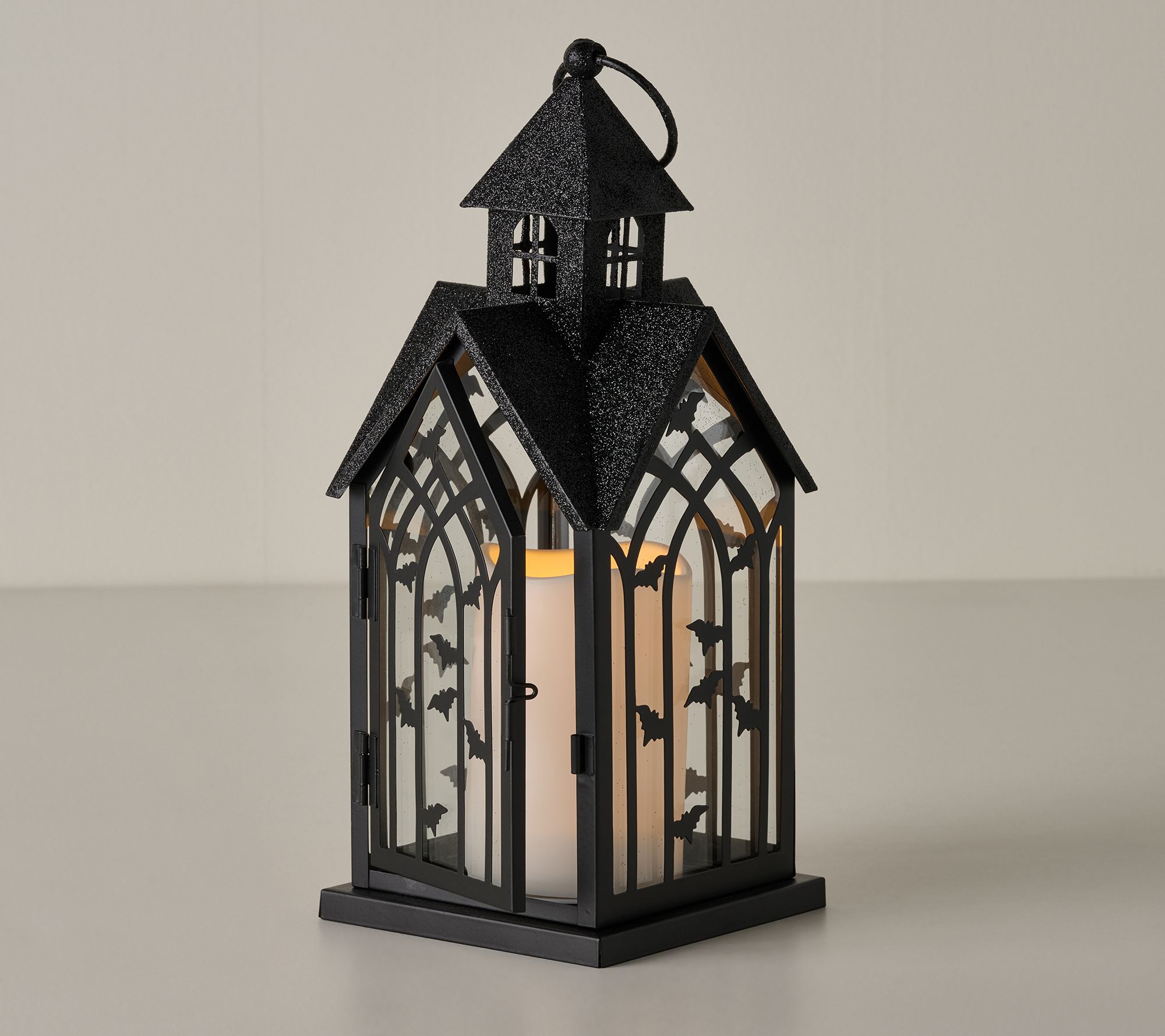 Hay & Harvest 11" Haunted House Lantern with Remote