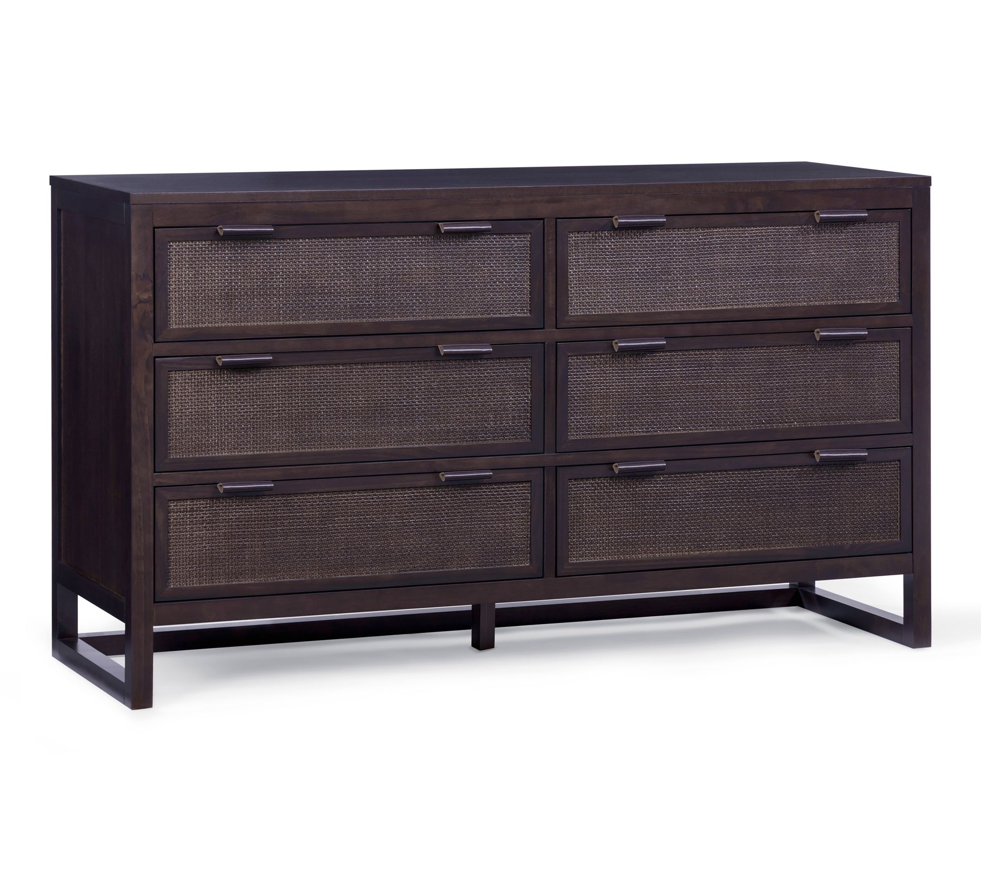 Teamson Home Hatteras 6 Drawer Dresser with Rattan Inset Panel