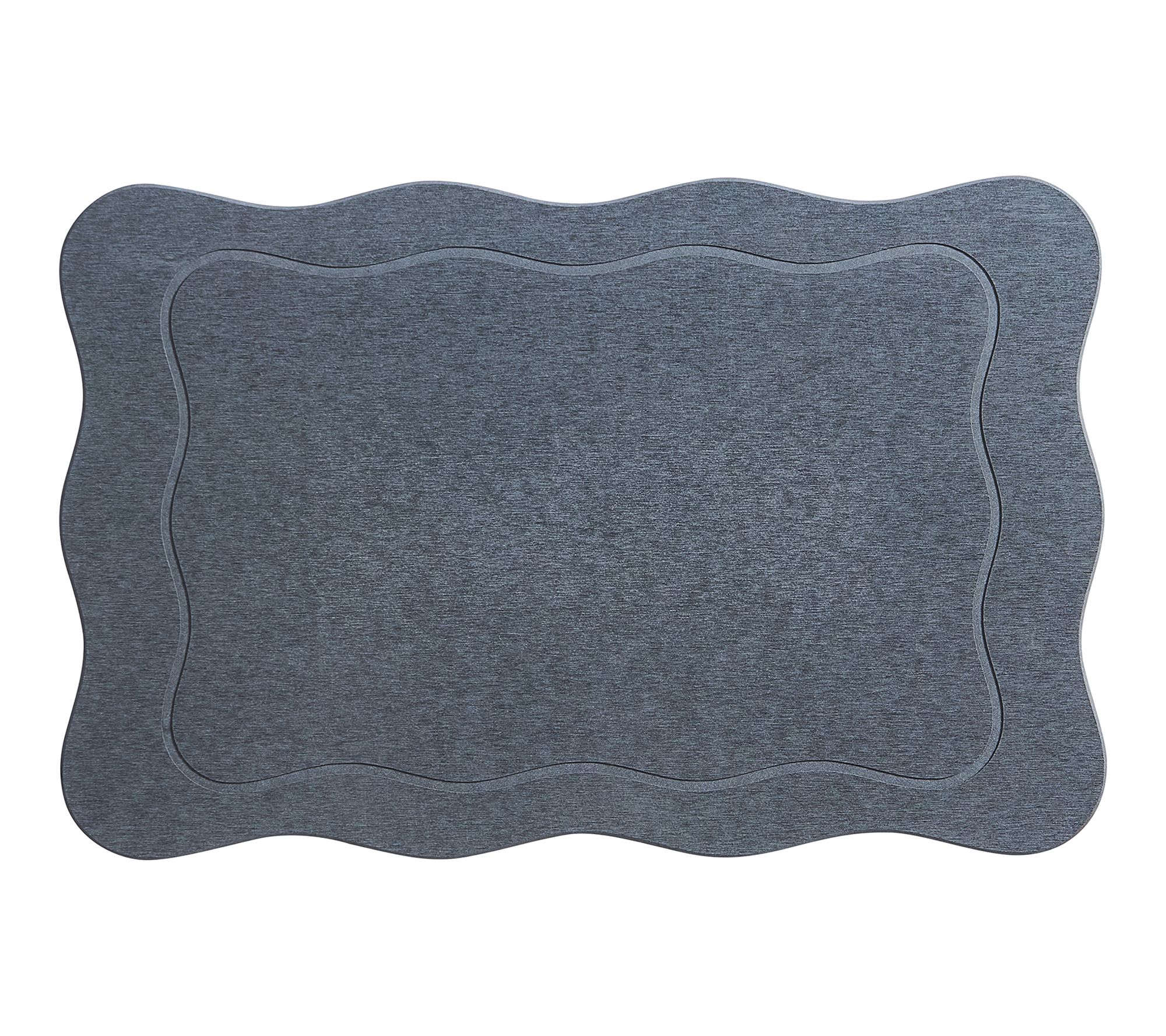 VCNY Home Grey Carved Scallop Diatomite Stone Bath Mat