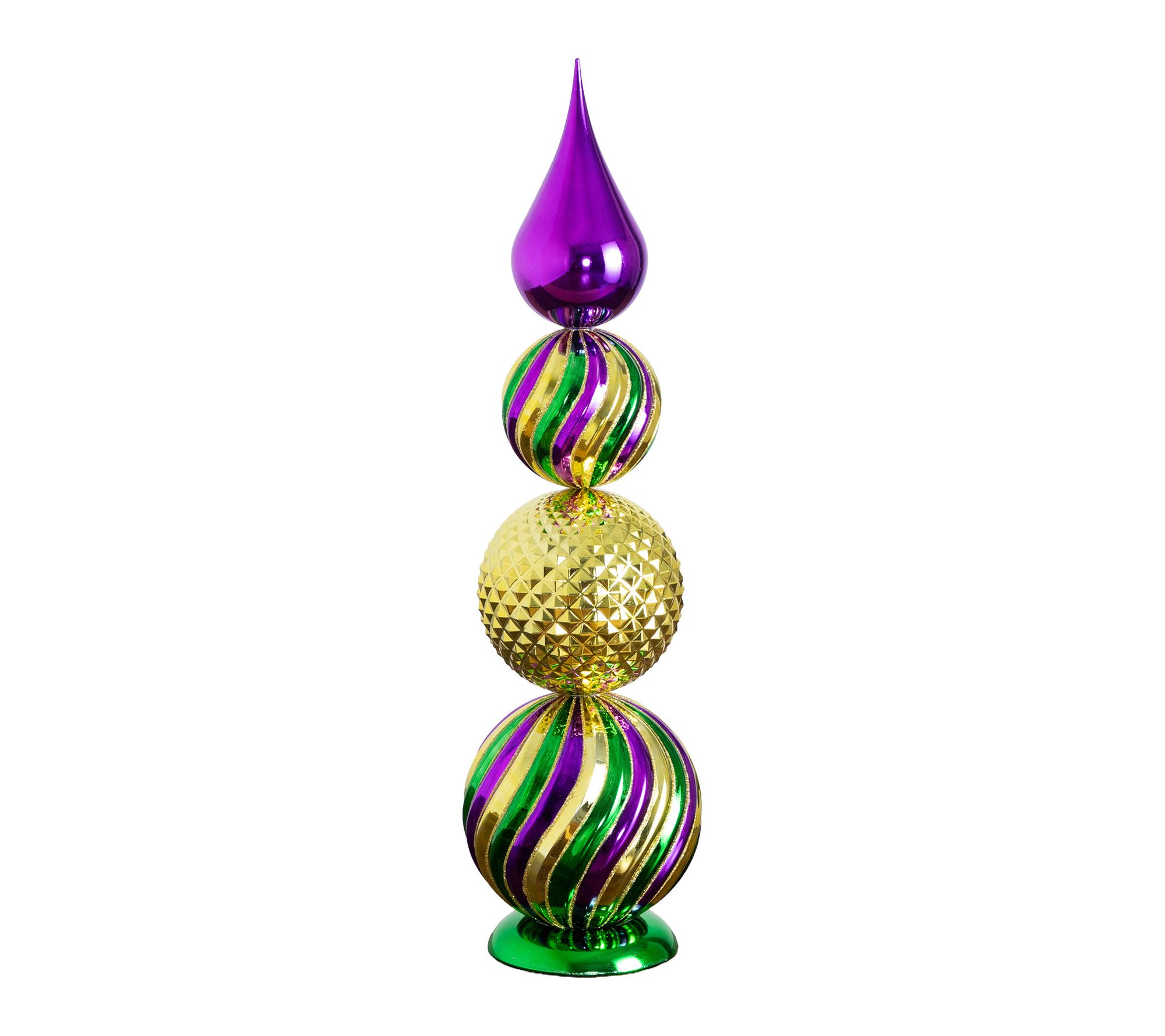 22-in Mardi Gras Finial Table Decor by Nearly Natural