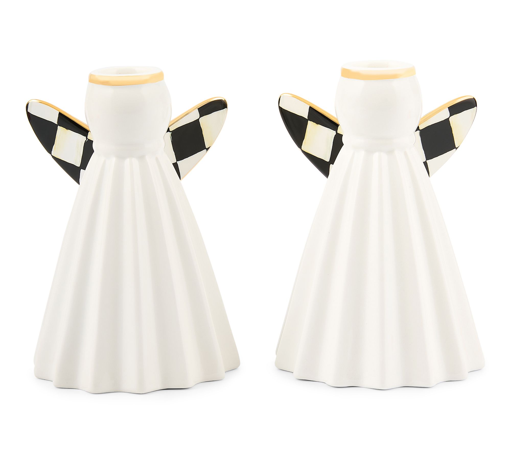 "As Is " MacKenzie- Childs Set of 2 Angel Candle Holders