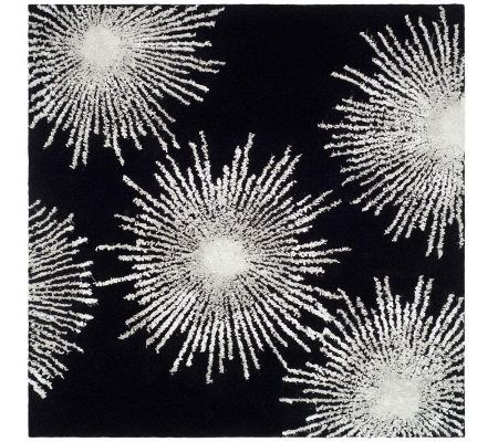 Soho 8' Square Abstract Handtufted Wool/ViscoseBlend Rug