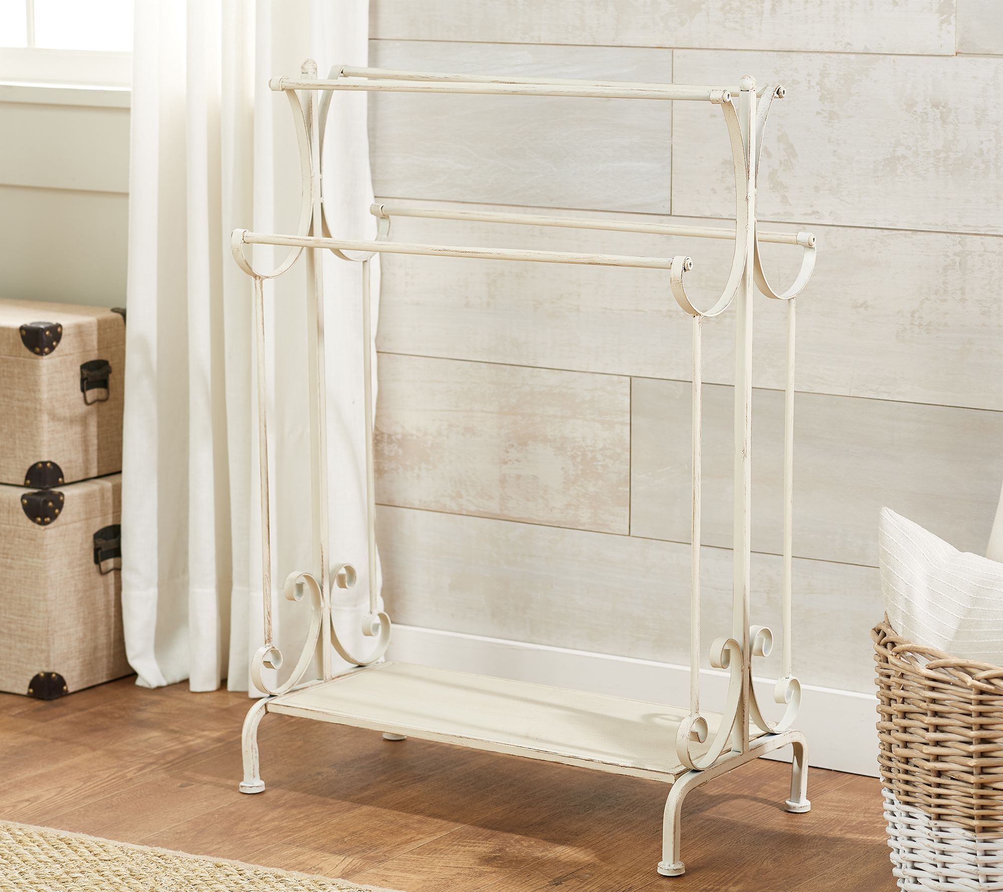 Wrought iron blanket online rack