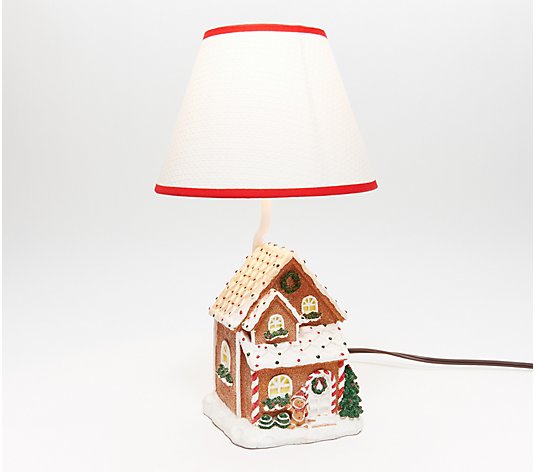Gingerbread House Lamp with Shade by Valerie