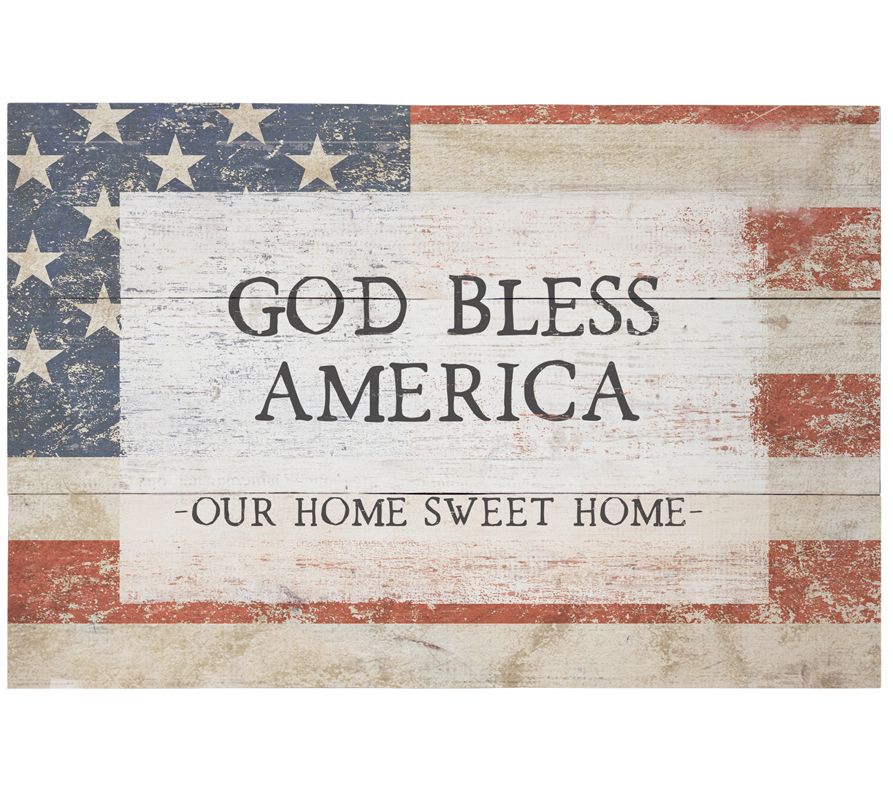 God Bless America Rustic Pallet by Sincere Surroundings
