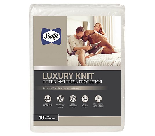 Sealy Luxury Knit Mattress Protector-Full
