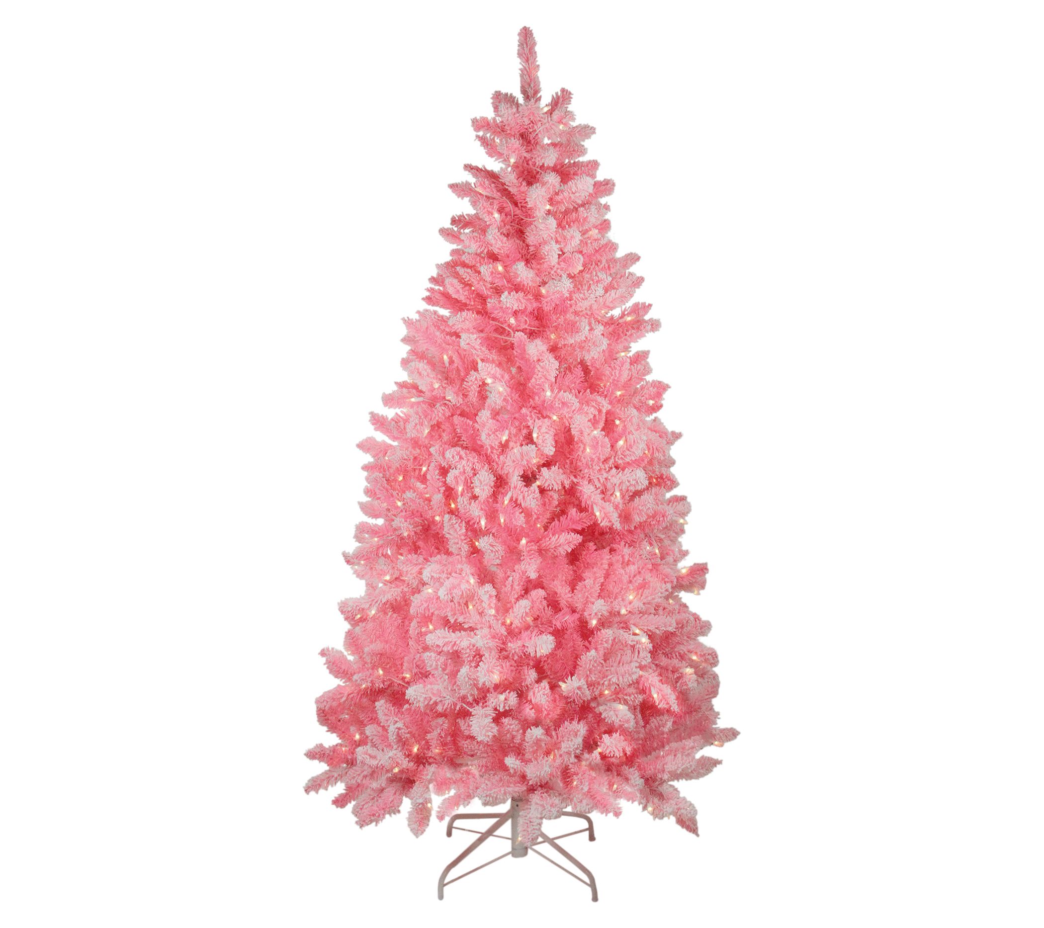 Northlight 7' Medium Flocked Artificial Christm as Tree - QVC.com