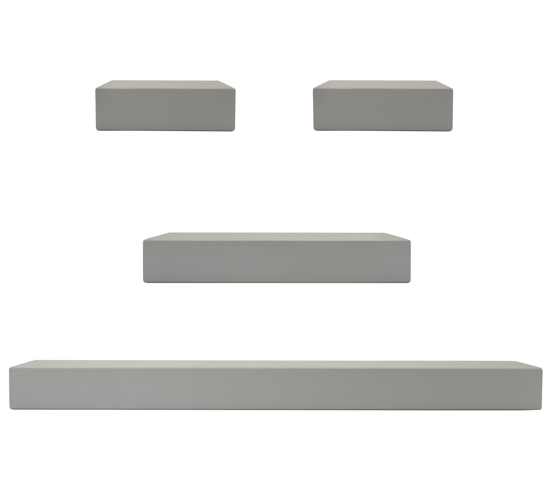 Melannco Set of 4 Gray Chunky Shelves