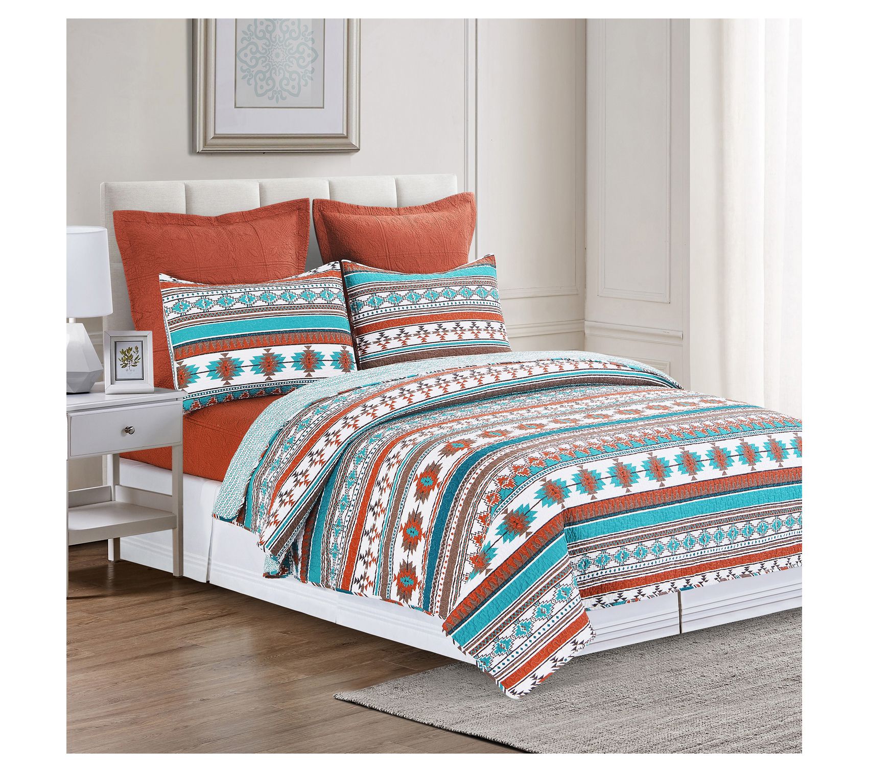 C&F Home Aqua Valley 2-Piece Cotton Twin QuiltSet