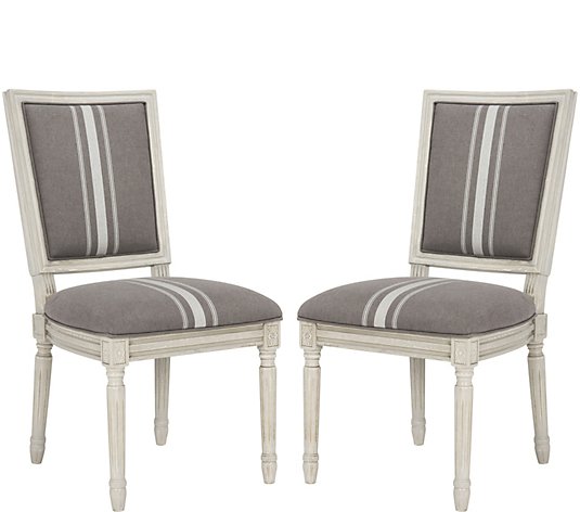 Buchanan Set of Two Gray Rect Side Chairs by Valerie