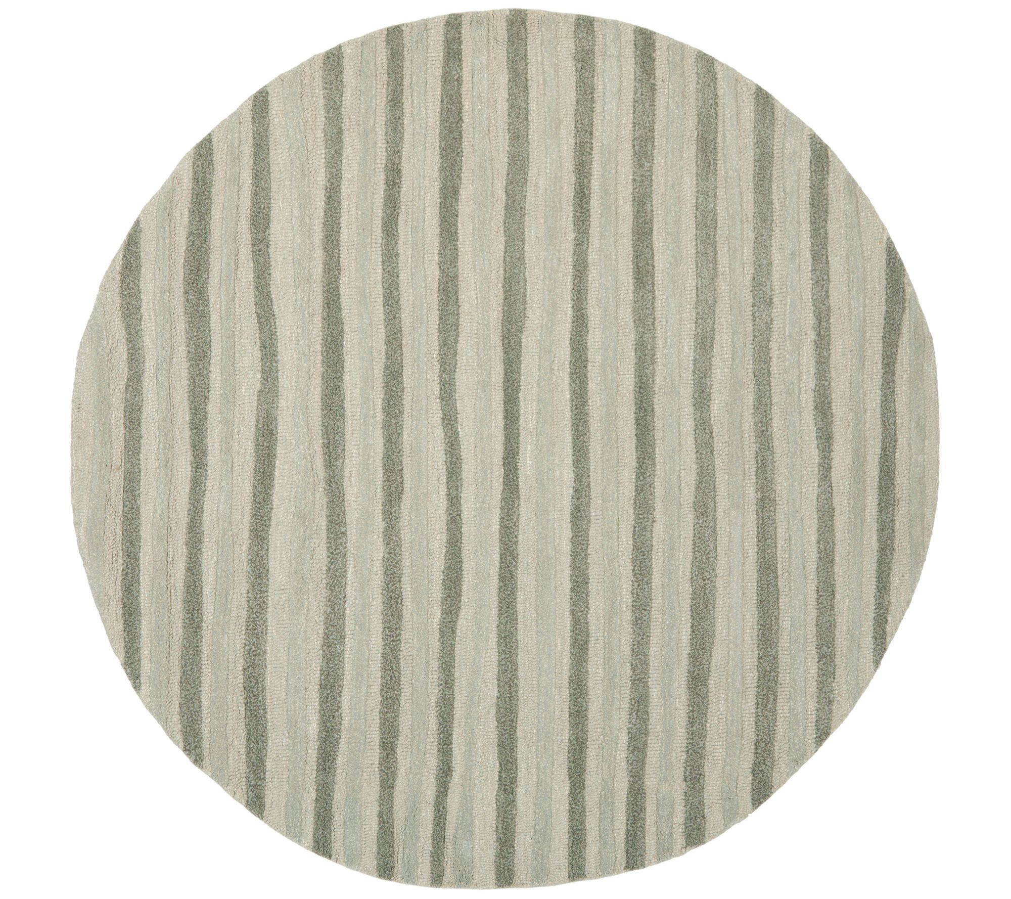 Martha Stewart Hand Drawn Stripe 6' x 6' Roundug