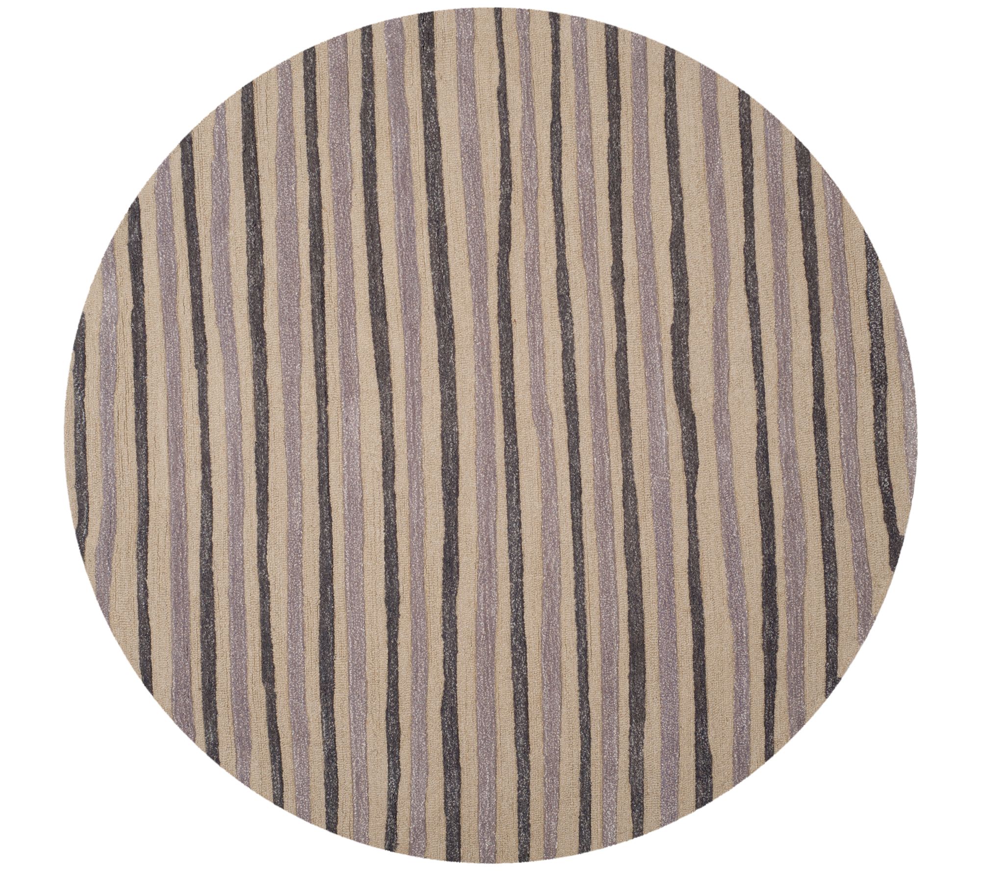 Martha Stewart Hand Drawn Stripe 6' x 6' Roundug