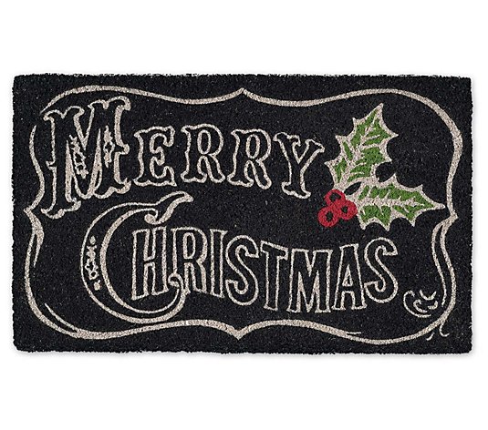 DII Merry Christmas Chalkboard Natural Coir Doormat