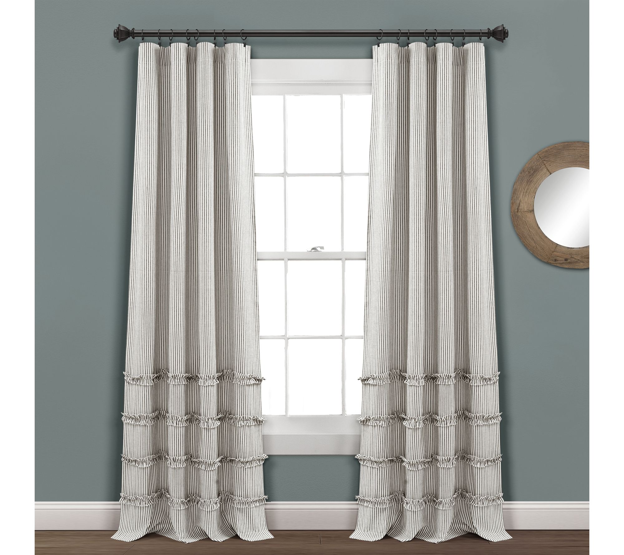 Lush Decor Vintage Stripe Yarn 40" x 84" (2) Window Panels