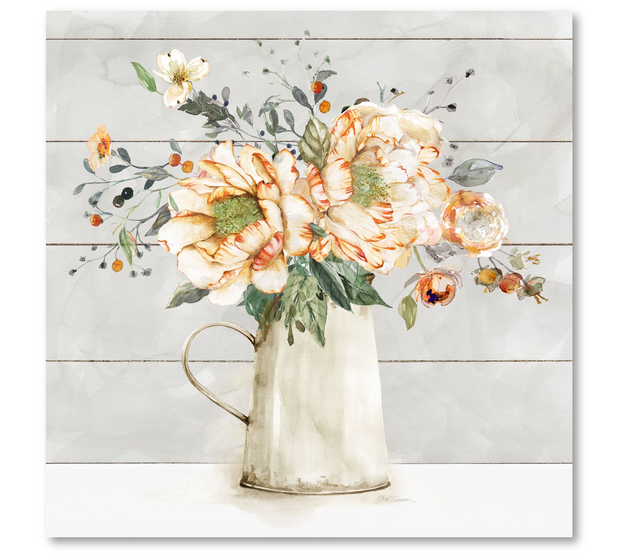 Courtside Market Farmhouse Bouquet 16x16 CanvasWall Art
