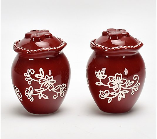 Temp-tations Floral Lace Salt and Pepper Shakers