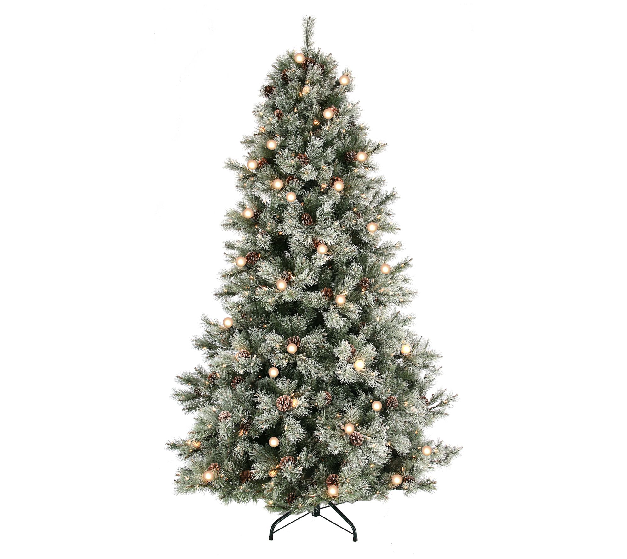 7.5' Prelit Frosted Jade Mountain Tree by Valerie - QVC.com