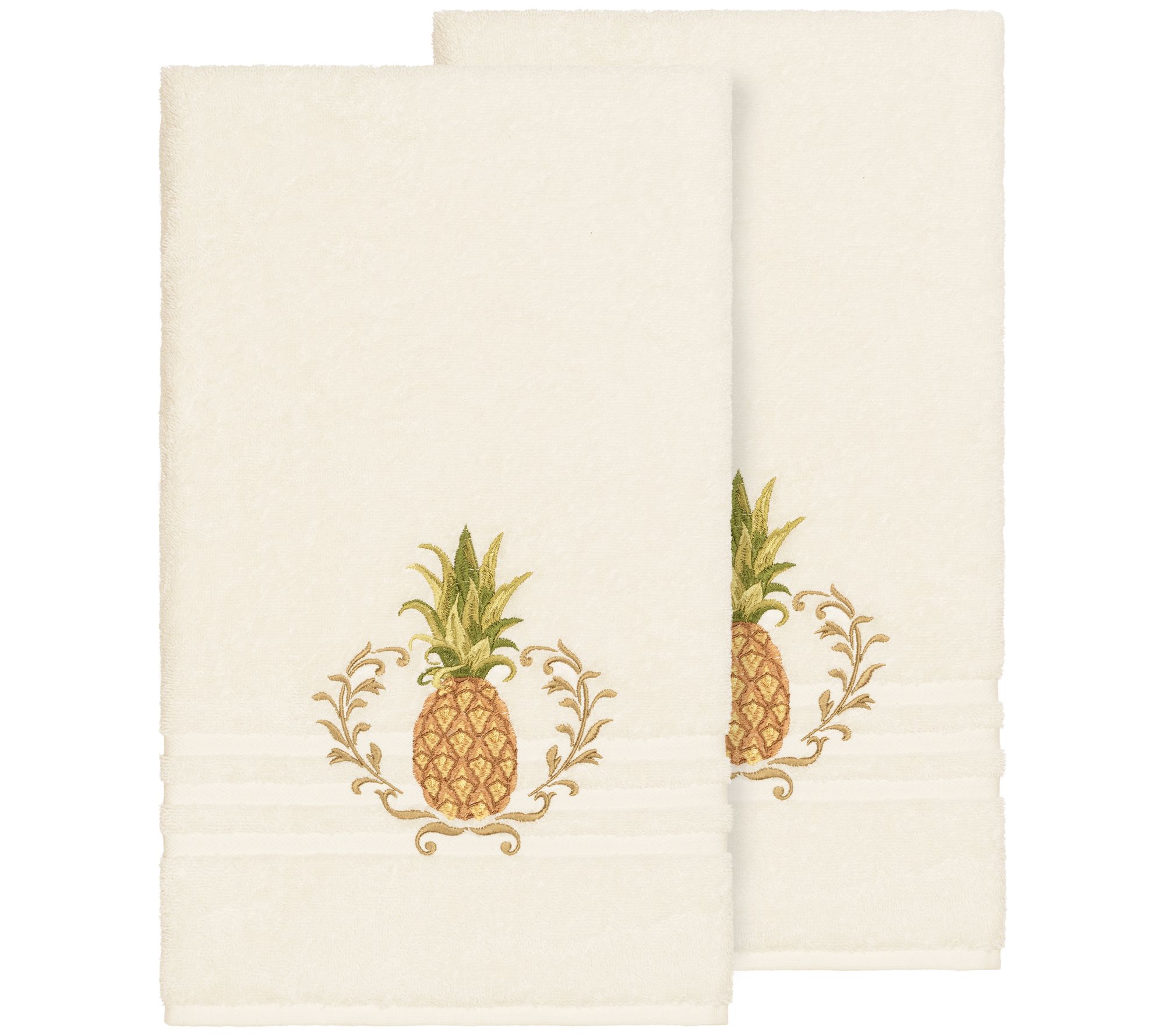 Linum Home Textiles Welcome 2PC Embellished Bath Towel Set