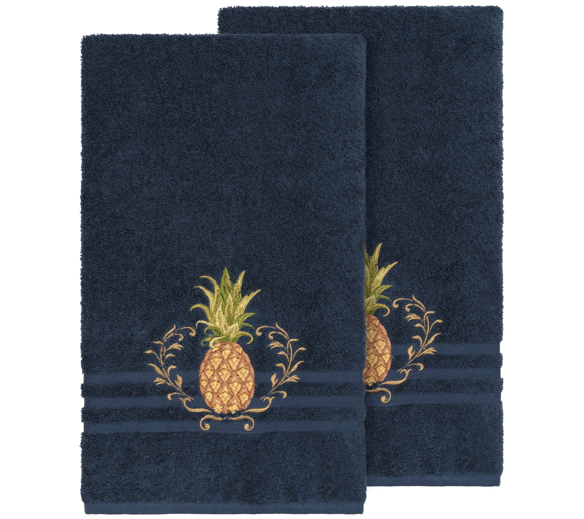 Linum Home Textiles Welcome 2PC Embellished Bath Towel Set