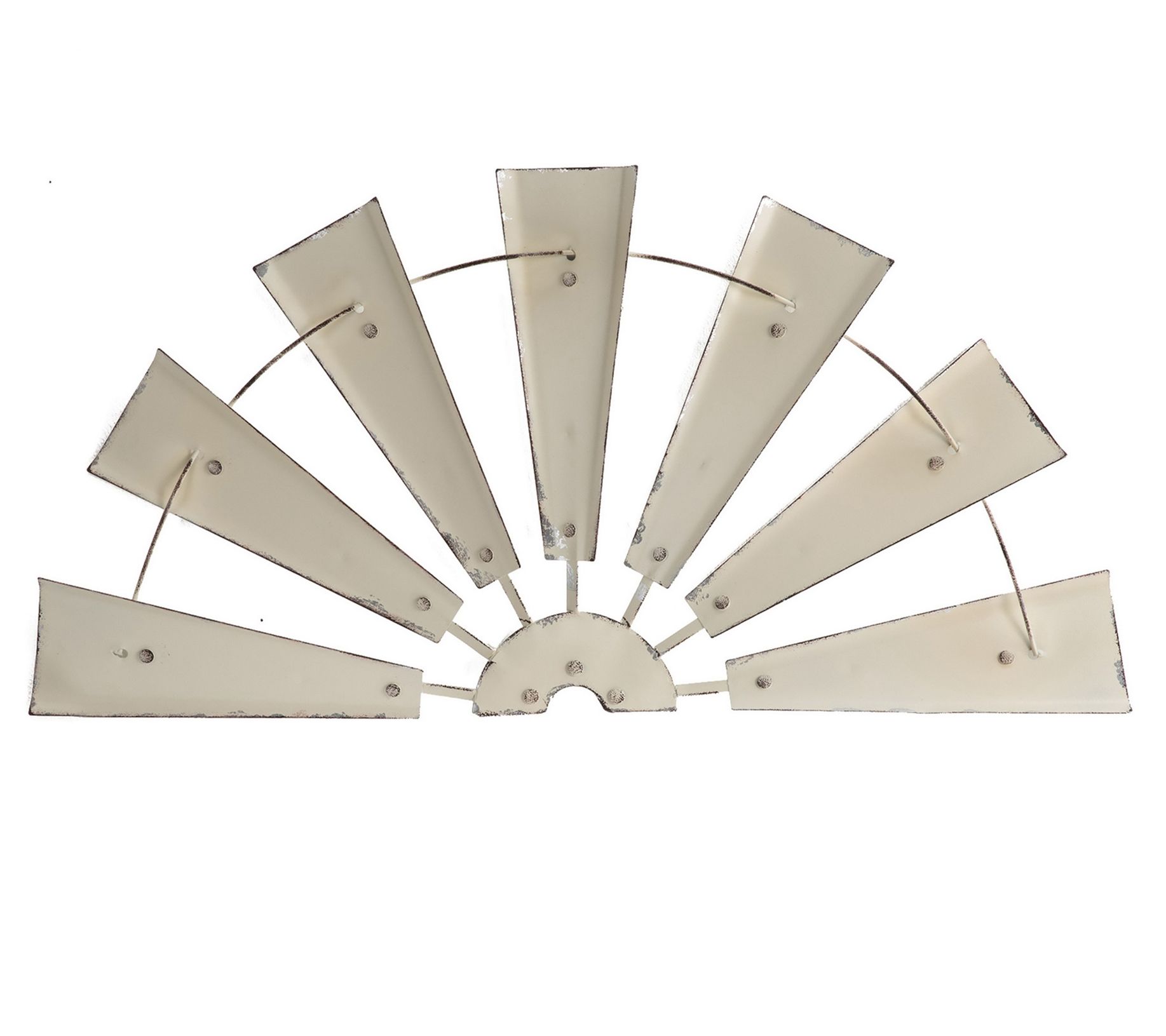 Glitzhome Metal Galvanized Half Wind Spinner Wall Hanging