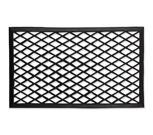 Design Imports Diamond Lattice Rubber Doormat
