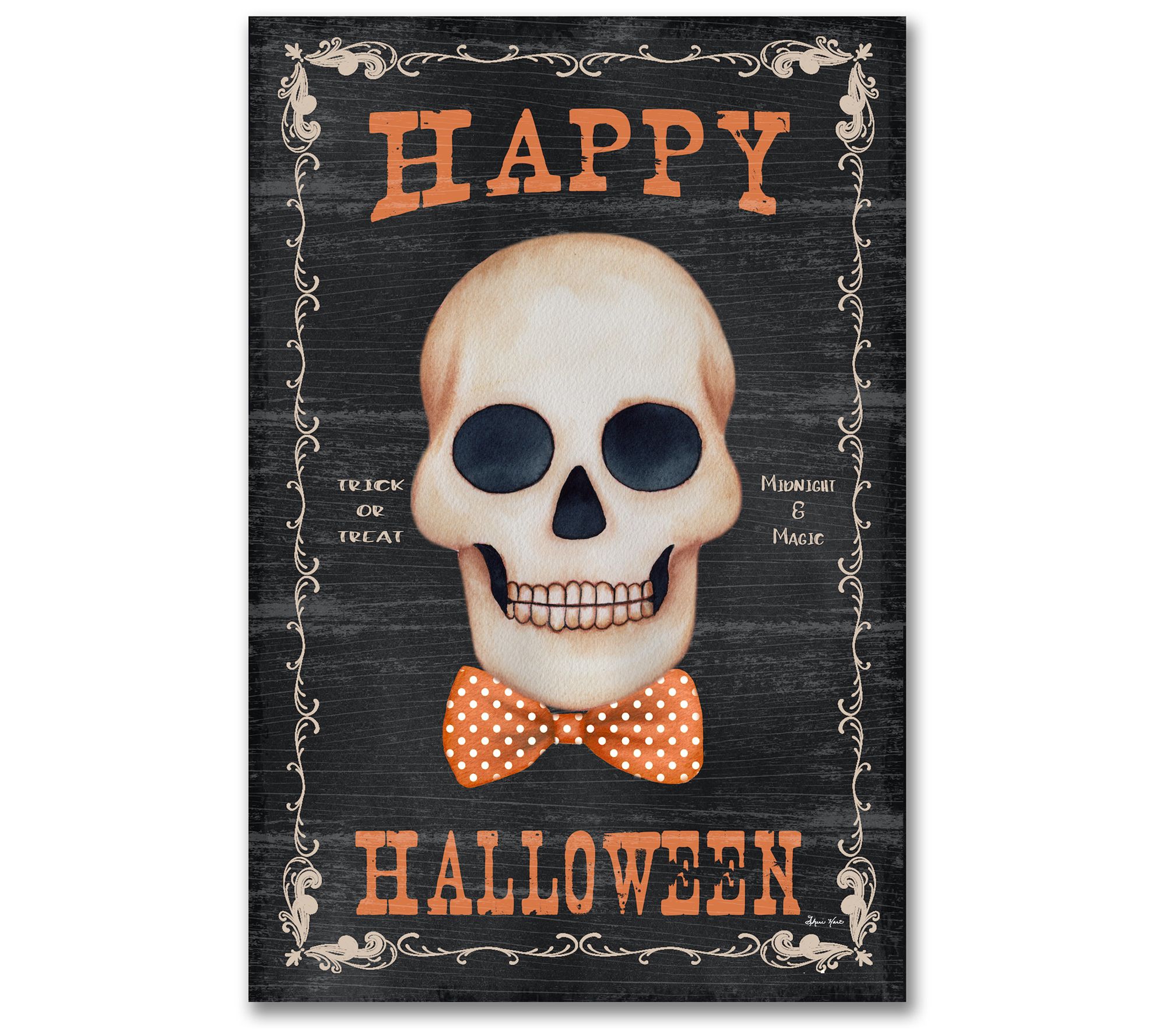 Courtside Market Halloween vintage sign 12x18 Canvas Wall Art