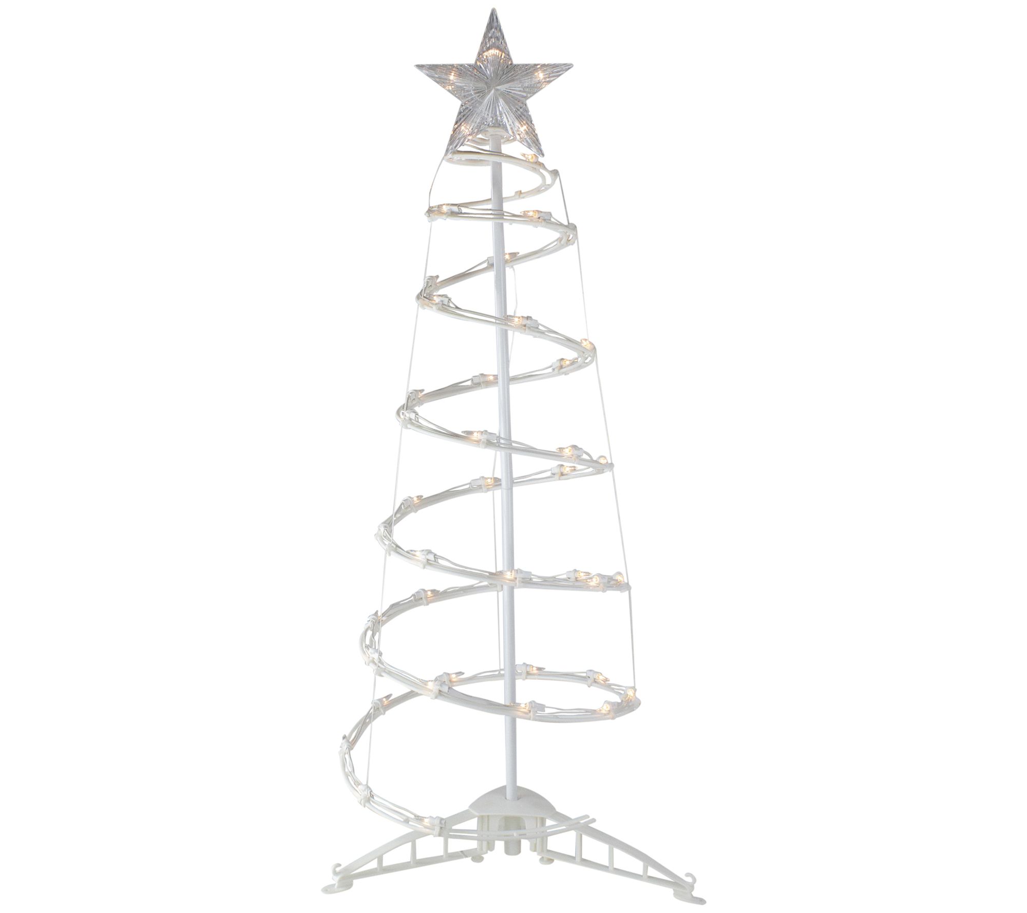 Northlgiht 3' Lighted Spiral Cone Tree Outdoor Decoration - QVC.com