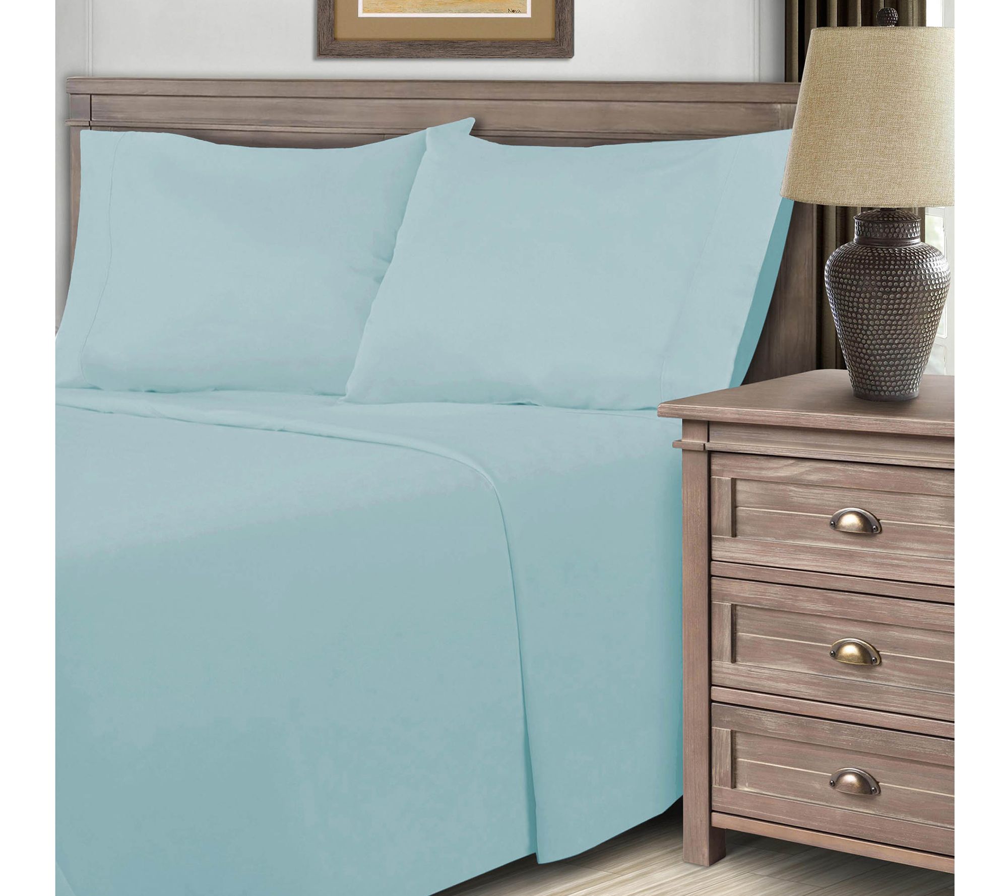 Superior Solid 600 Thread Count Cotton Blend Shet, Split King