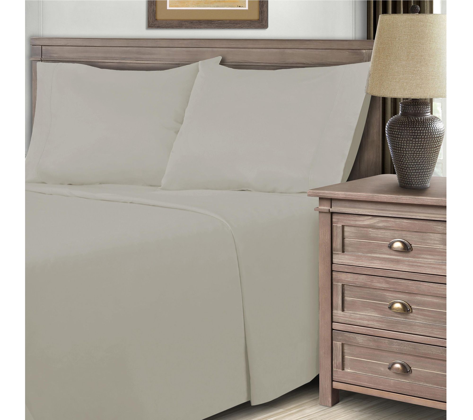 Superior Solid 600 Thread Count Cotton Blend Shet, Split King