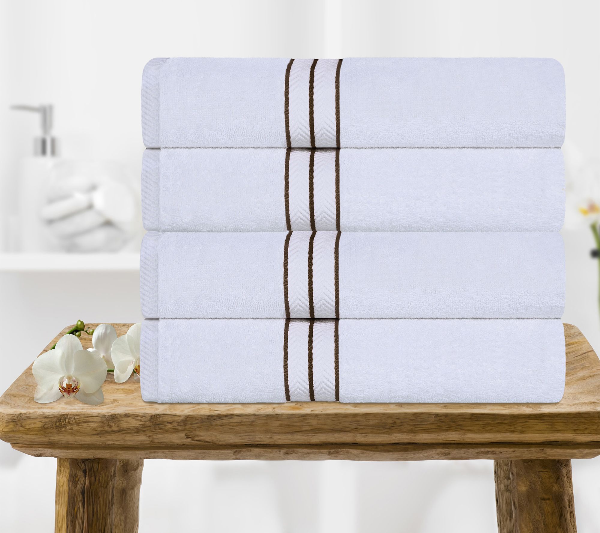 Incanto Set of 4 Turkish Bath Towels 