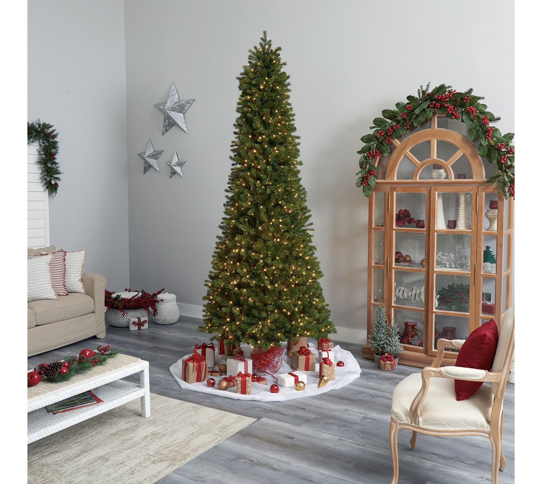 Nearly Natural 9.5' Slim Colorado Mountain Chritmas Tree